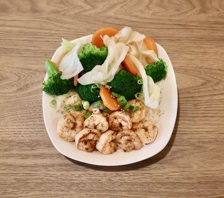 Grilled Shrimp Bowl $14.50 + tax