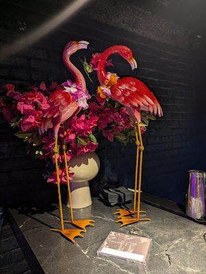 Loved these flamingos on the bar