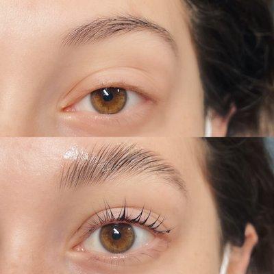 Brow lamination and lash lift + tint by alyssa