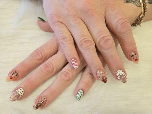 Christmas nails by Emma!