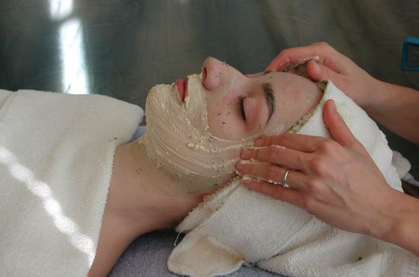 An organic facial from back in the day