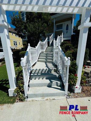 White Hand Rail Fence