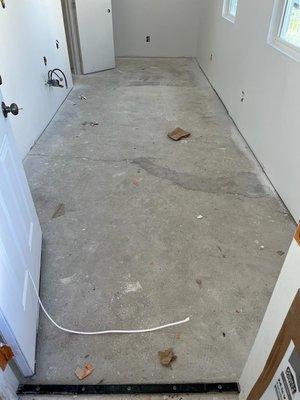 Rough floor (before vinyl)