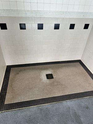 This is the pool shower. Good luck getting clean in that!