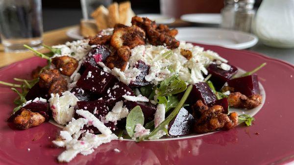 Beet salad. Large enough for two people.