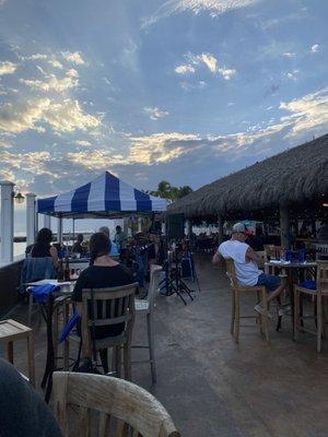 Patio view. Happy hour is only for the chairs directly by the water.