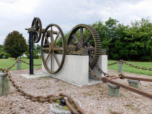 WWII Era Marine Railway Hauling gear in the park