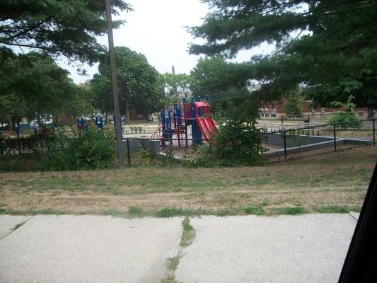 Playground across North Common from Fletcher Street pool