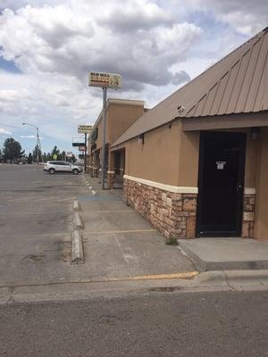 Front parking with handicap parking , side emergency exit door