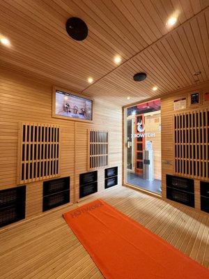 Isometric saunas offering 9 different 40 min sessions!