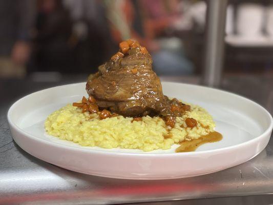 Lamb Shank, Saffron Risotto