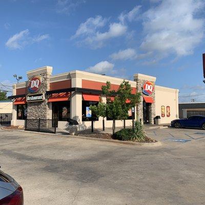 Dairy Queen building with ample parking.