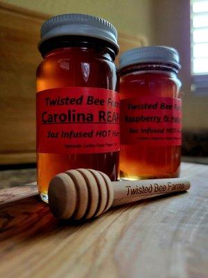 Carolina Reaper and the Raspberry & Habanero honey!