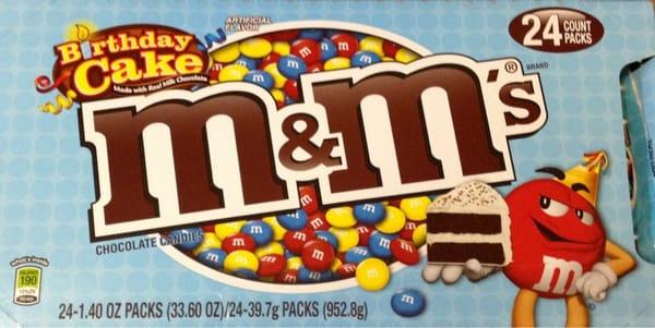 Look what is now available at your local 7-11! Birthday Cake M&Ms!