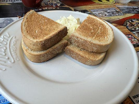 Egg whites and rye toast