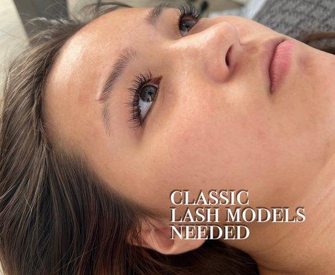 lash models needed $50 for classic, $70 for hybrid or volume.