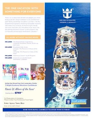 call us for a Royal Caribbean Cruise