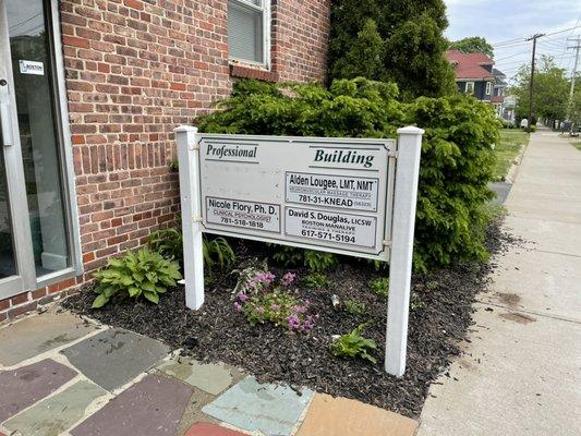 Front sign at Arlington Massage Inc.