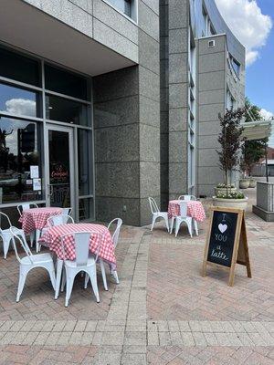 Outdoor dining space