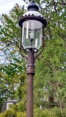 Retrofitted an Antique PGW Gas Street Lamp to Electric for Customers front walk.