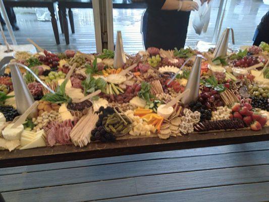 Stay Gold event at the Omni Storehouse,  facing the beach. Charcuterie board