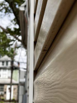 You see windows flush against siding but the other wonders are done sloppily and have gaps.