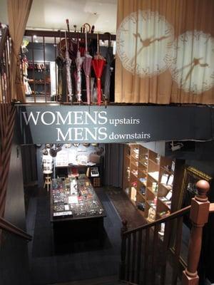 Selection for Ladies' is Upstairs and for Mens' Downstairs