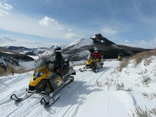 Snowmobiling. Yes.