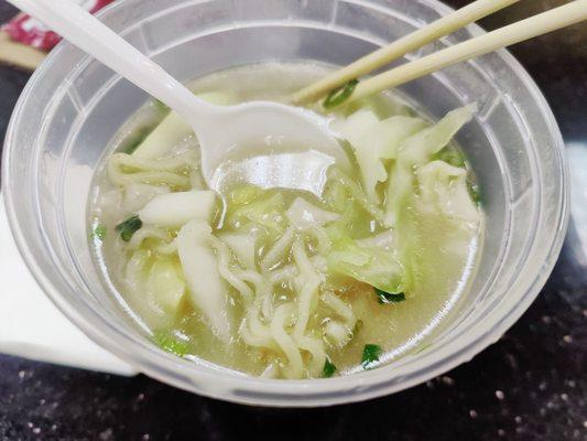 Shrimp wonton noodle soup