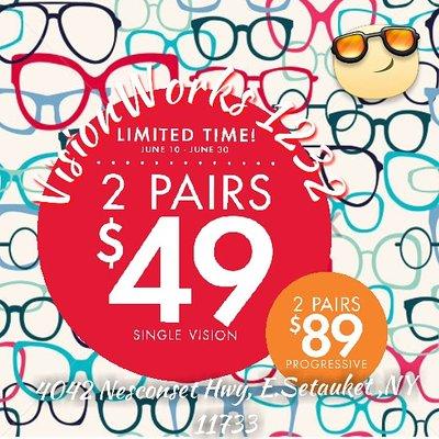 Limited time only so hurry!!  make an eye exam online or on the phone.