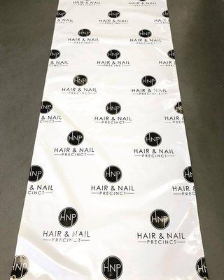 3'x7' backdrop for Hair & Nail Precinct