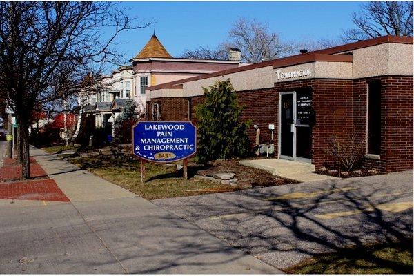 Our signage as you are heading northbound on W. 117th St.