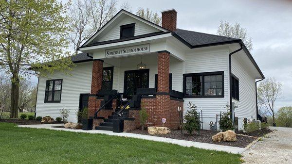 Yes it's a real old Kansas schoolhouse!