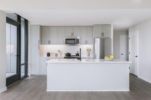 Kitchen of Sage Modern Apartments in National Landing