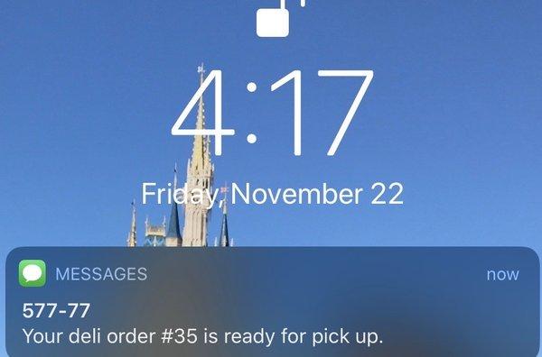 Order wasn't ready until 4:17