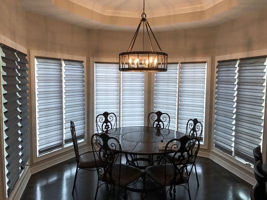 Vignette Modern Roman Shades installed in Wheaton IL.