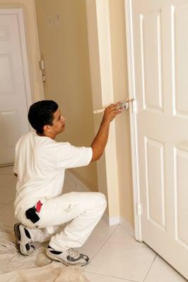 Painting a door