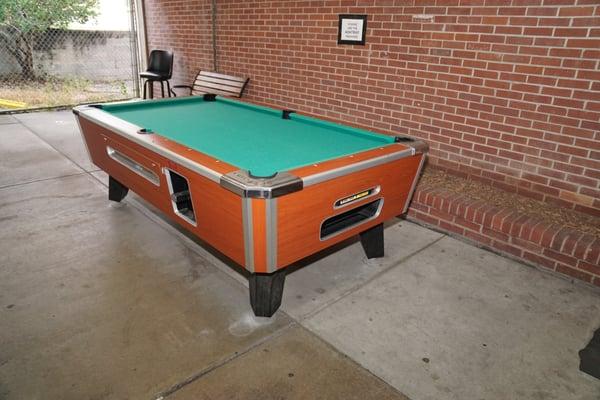 Pool table and smokers area (rest of laundry is non-smoking).