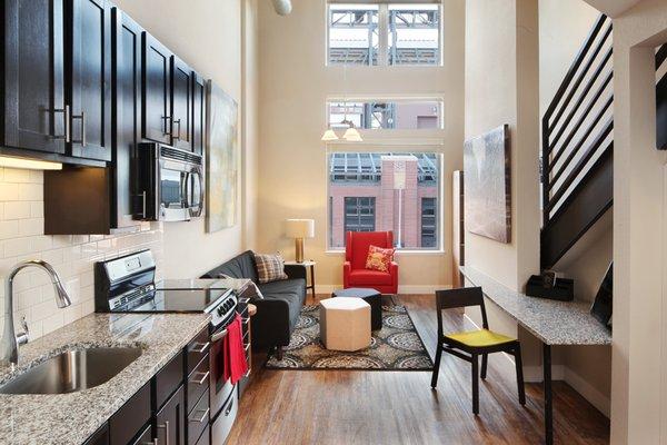 Two-story penthouses available