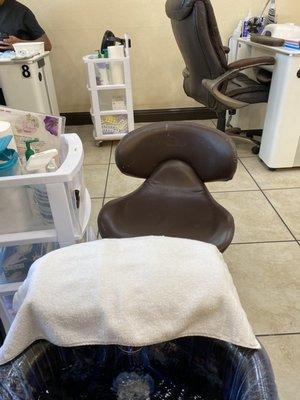 View from pedicure chair.