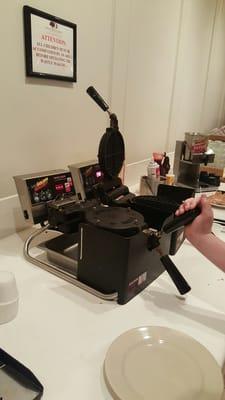 Make your own waffles at breakfast