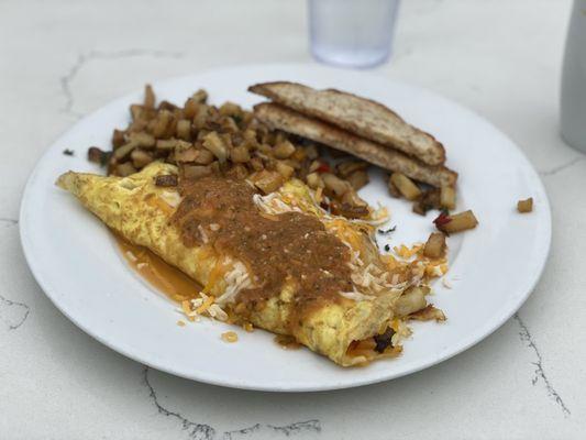 SHRIMP & AVOCADO OMELET