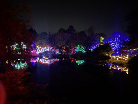 Gardens Aglow Christmas lights