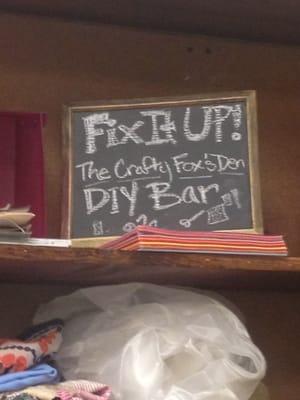 Fix it up:  Our DIY bar!   We also feature pinterest parties in the evenings