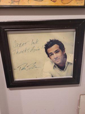 So, this is in their bathroom. A signed Ryan Reynolds picture.