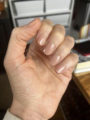 Nicely shaped/polished nails