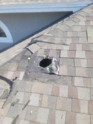 Roof hole