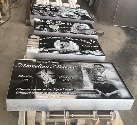 Headstone, tombstone, lapdog, memorial, tribute, photo engraving, sandblasting, cemetery, black granite