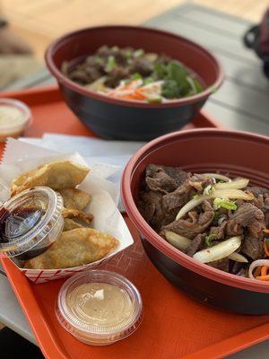 Mandu and Beef Bulgogi