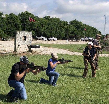 Training at VX. Couples training together on Tactical Carbine.